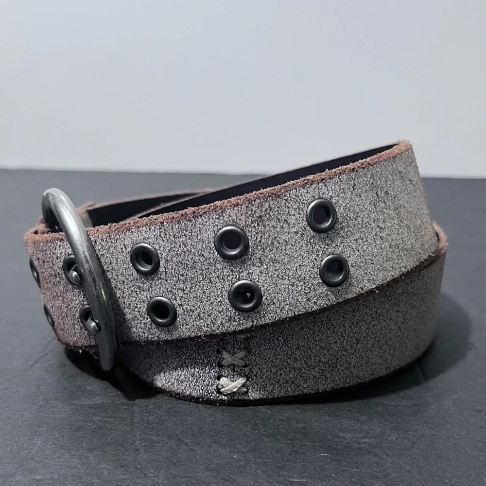Abercrombie & Fitch Cream Belt with Silver Buckle